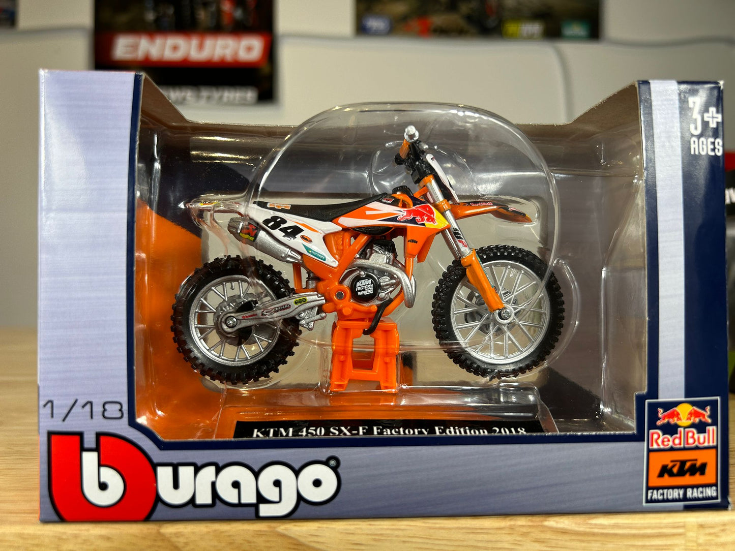 Burago Toy Models 1:18 Jeffrey Herlings KTM SXF 450 Toy Model