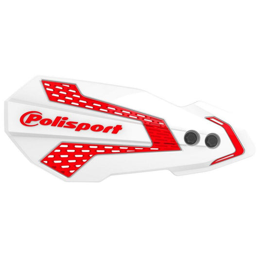 Polisport Universal Hand Guards MX Flow Honda CRF 250 R CRF 450 R 2021 - 2023, White / Red