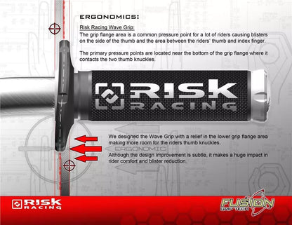 Risk Racing Fusion Grips 2.0 Motocross Enduro, Green