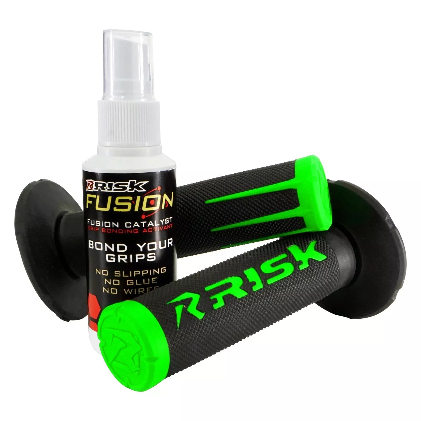 Risk Racing Fusion Grips 2.0 Motocross Enduro, Green