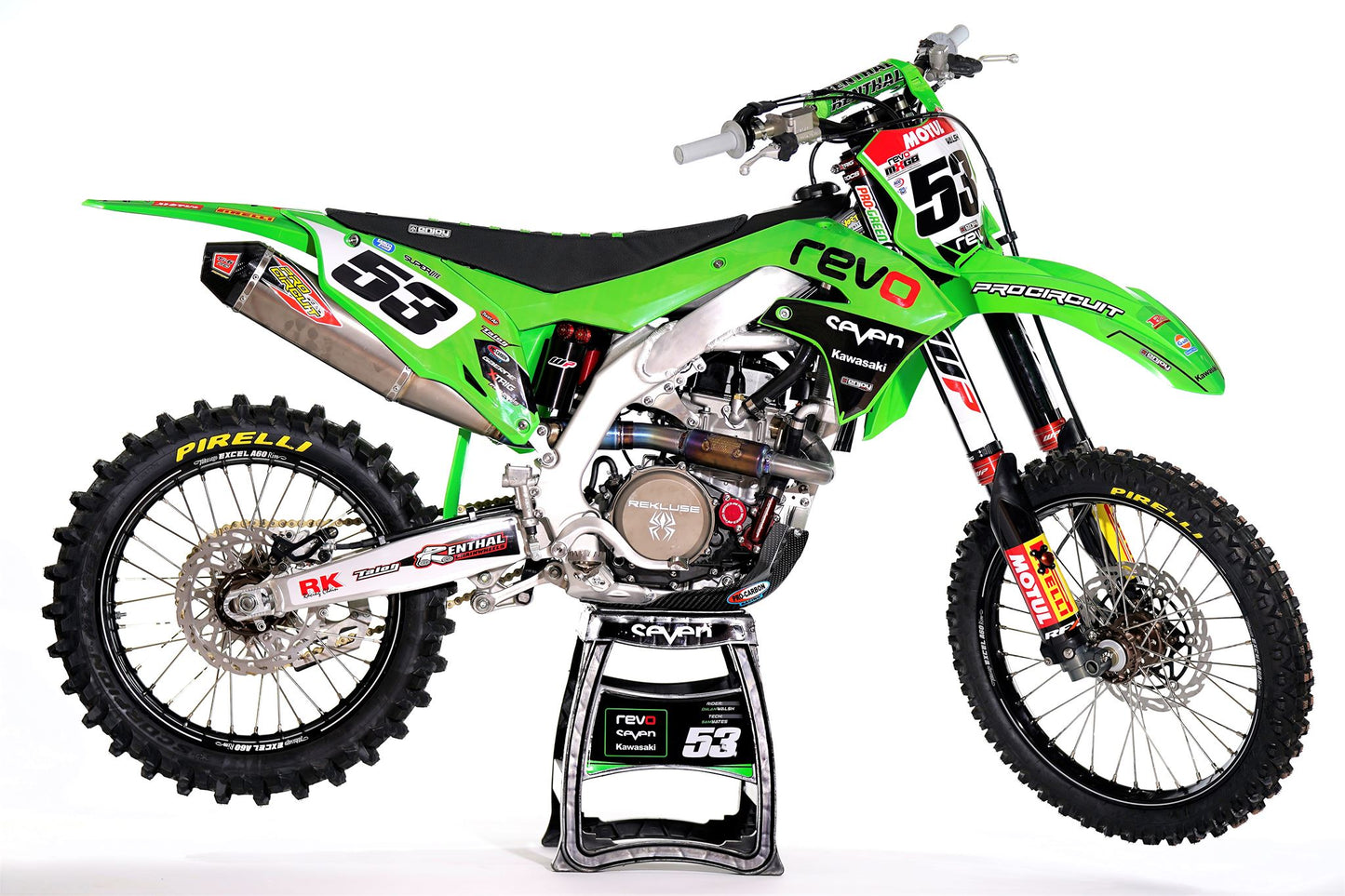 Enjoy Manufacturing Kawasaki Revo Graphics Kit KX 250 2021 - 2022 KX 450 2019 - 22, Revo Seven