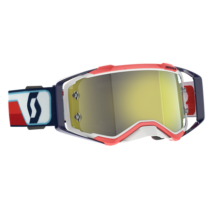 Scott Prospect Goggle, Red / White - Yellow Chrome  Works Lens