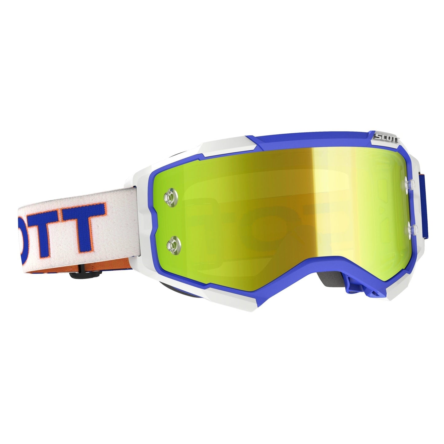 Scott Fury Goggle, White / Blue – Yellow Chrome Works Lens