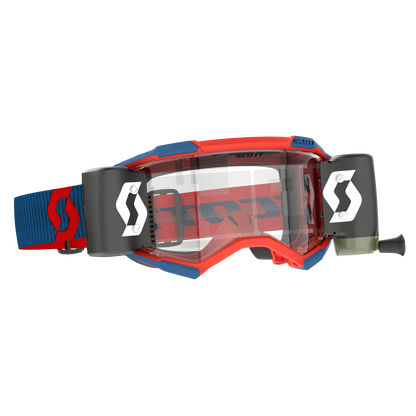 Scott Fury Goggles WFS, Dark Blue / Neon Red - Clear Works Lens