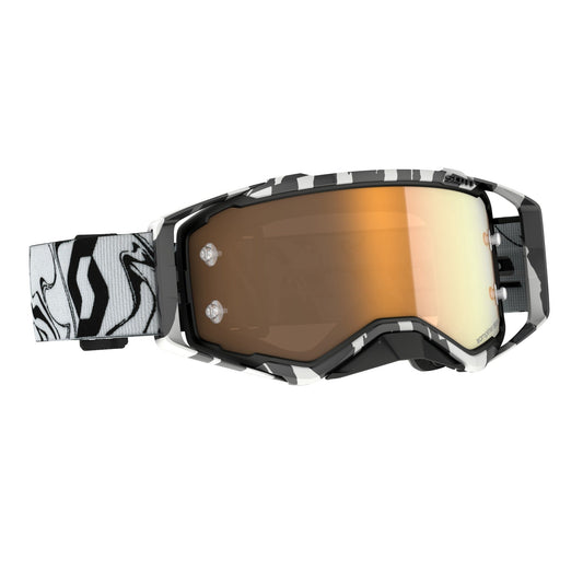 Scott Prospect Amplifier Goggle, Marble Black / White - Gold Chrome Works Lens