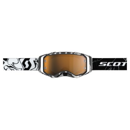 Scott Prospect Amplifier Goggle, Marble Black / White - Gold Chrome Works Lens