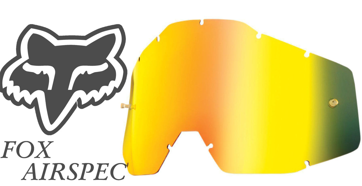 Goggle Shop Fox Airspec / Airspace Mirror Tear off Lens, Mirror Gold