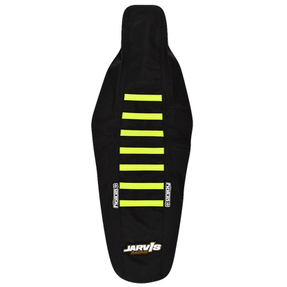 Enjoy Manufacturing Jarvis Edition Husqvarna Seat Cover TC FC 2016 - 2018 TC 250 2017 - 18 TE FE 17 - 2019 Ribbed, Black / Neon Yellow