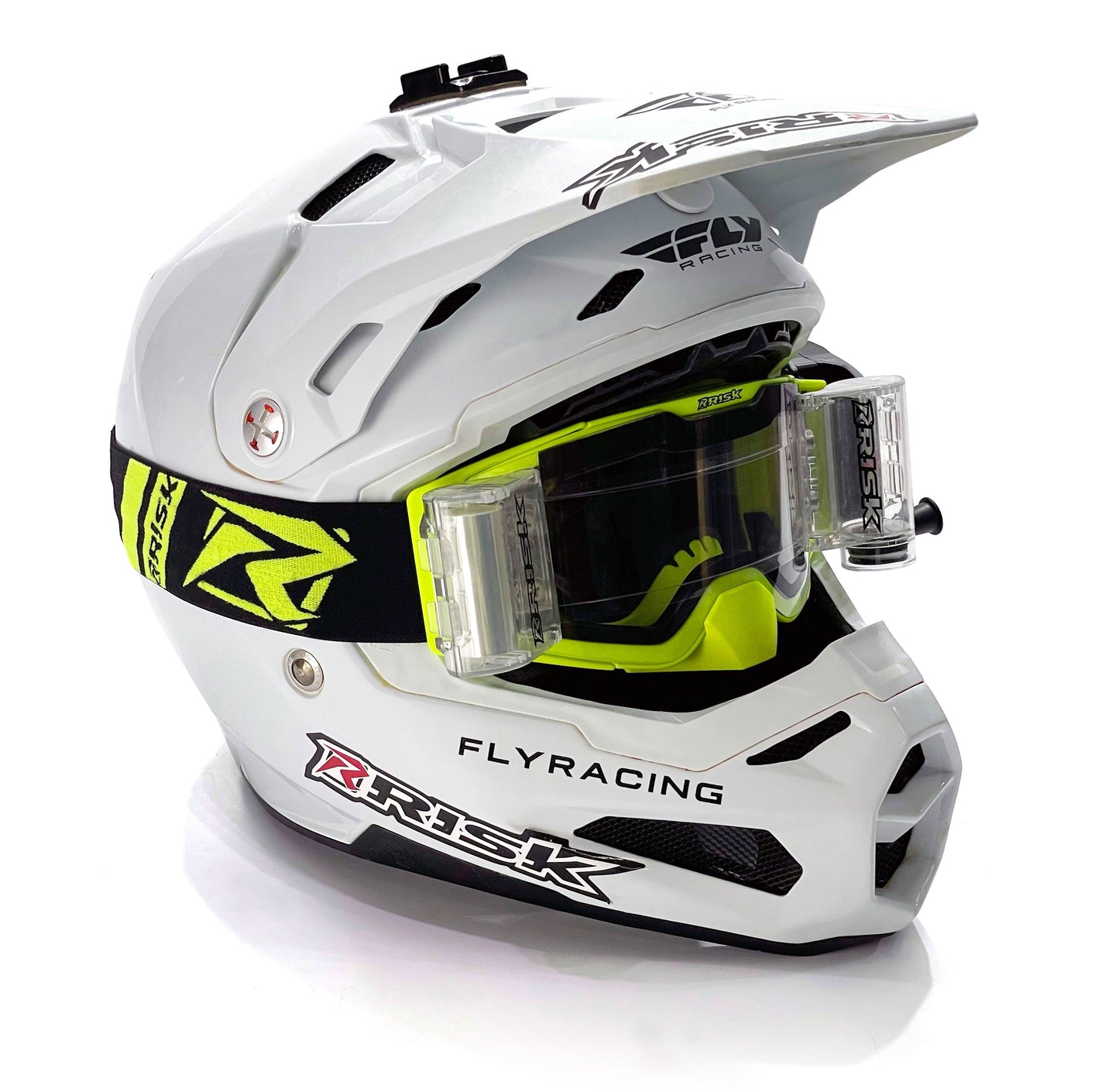 Risk Racing JAC V3 Roll Off Goggles, Neon