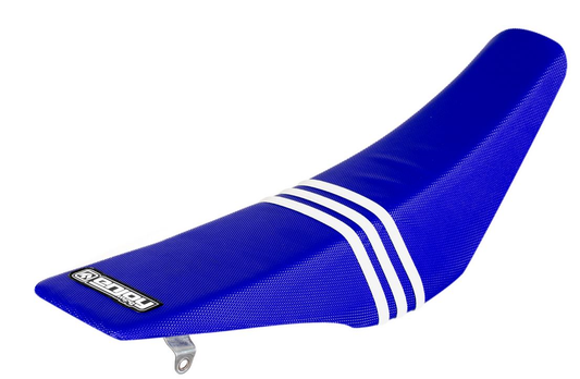 Enjoy Manufacturing KTM Seat Cover SX 65 2016 - 2022 Gas Gas MC 65 2021 - 22 Ribbed, TLD Blue / White